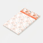 Schattigee Jack-O-Lantern & Ghost Pattern Post-it® Notes (Schuin)