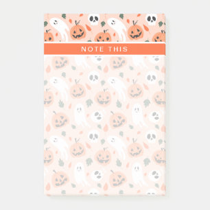Schattigee Jack-O-Lantern & Ghost Pattern Post-it® Notes