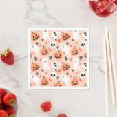 Schattigee Jack-O-Lantern & Ghost Pattern Servet (Insitu)