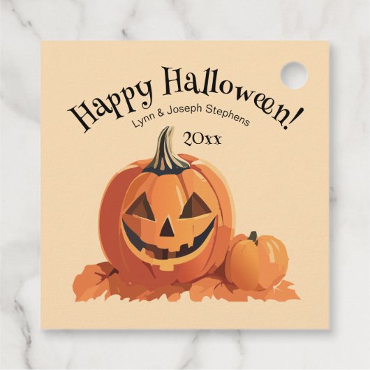 Schattigee Jack-o-Lantern Halloween Bedankjes Labels (Achterkant)