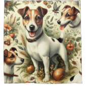 Schattigee Jack Russell Terrier Douchegordijn (Voorkant)