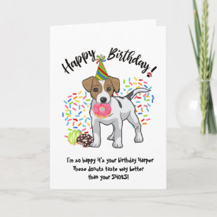Schattigee Jack Russell Terrier Verjaardag Kaart D