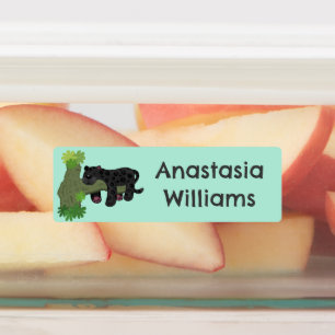 Schattigee Jaguar Black Panther Cat cartoon gepers Labels