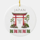Schattigee Japanse boog Keramisch Ornament (Achterkant)