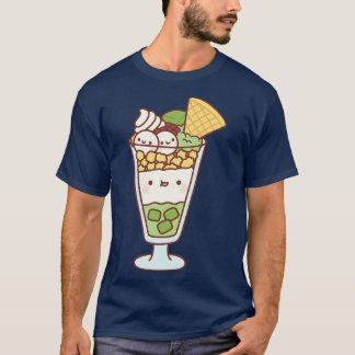 Schattigee japanse stijl matcha groene thee parfai t-shirt
