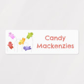 Schattigee Jelly Baby's snoep snoep gepersonalisee Labels (Design 1)