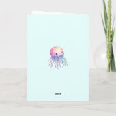 Schattigee Jellyfish Kinderverjaardag Kaart (Achterkant)