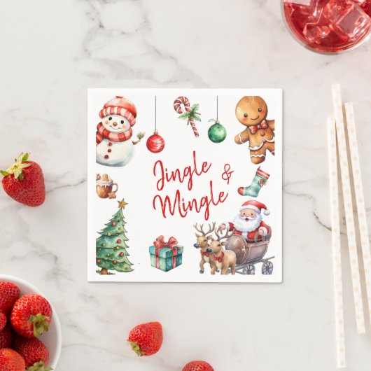 Schattigee Jingle en Mingle Christmas Servet (Insitu)