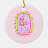 Schattigee Jolly Frog - Waardig en Genoeg Keramisch Ornament (Voorkant)