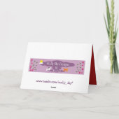 Schattigee Jongen & Decoratie Doos Rode Kerst Kaar Feestdagen Kaart (Achterkant)