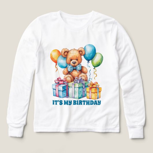 Schattigee jongens Teddybeer Verjaardagsfeest (Voorkant)