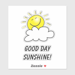 Schattigee Jouw tekst Goede dag zon Sticker