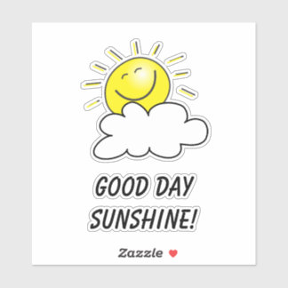 Schattigee Jouw tekst Goede dag zon Sticker