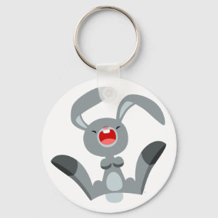 Schattigee Joyful Cartoon Konijn Sleutelhanger
