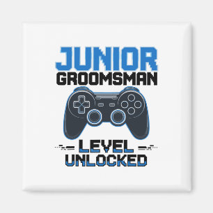 Schattigee Junior Groomsman Level ontgrendeld huwe Magneet