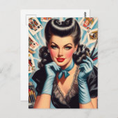 Schattigee Kaarten Pin Up (Voorkant / Achterkant)