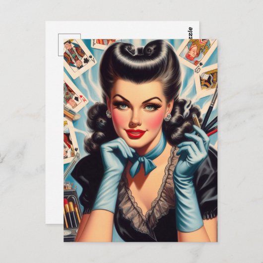 Schattigee  Kaarten Pin Up (Voorkant / Achterkant)