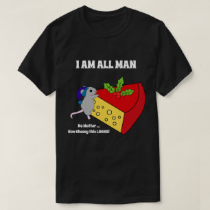 Schattigee Kaasmouse Humor Kerst Manly Funny T-shirt