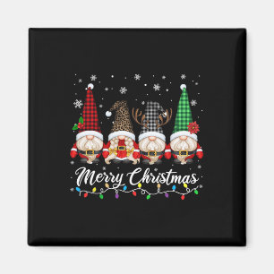 Schattigee kabouters Merry Christmas Light Gnome F Magneet