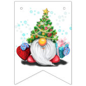 Schattigee kabouters Vrolijk Kerstfeest Bunting Fl Vlaggetjes (Eerste vlag)