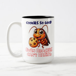 Schattigee kakkerlak Cookie Cartoon Dessert Tweekleurige Koffiemok