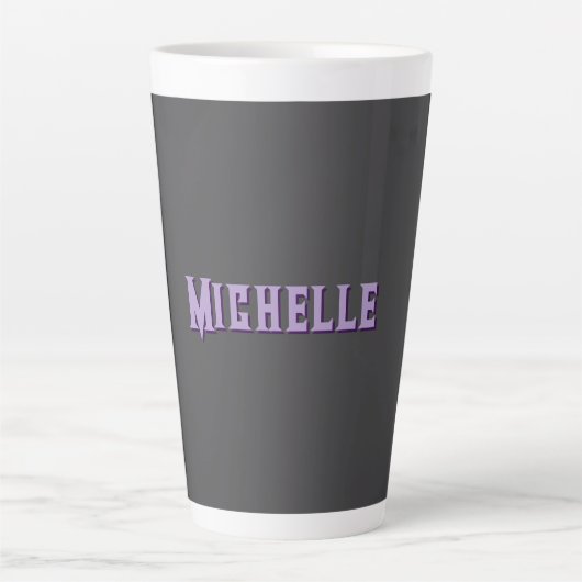 Schattigee kalligrafie Creative Trendy Custom Name Latte Mok (Voorkant)