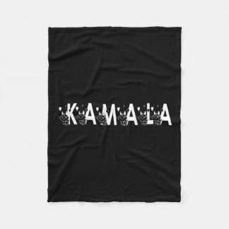 Schattigee Kamala Cat Letter Lettertype Grafisch Fleece Deken