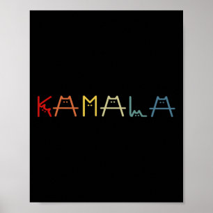 Schattigee Kamala Harris Cat belettering positief Poster