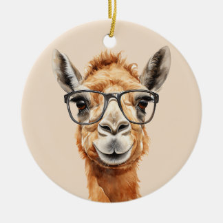 Schattigee kameel met bril keramisch ornament