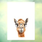 Schattigee kameel met bril raamsticker (Vel 3)