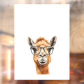 Schattigee kameel met bril raamsticker (Vel 2)