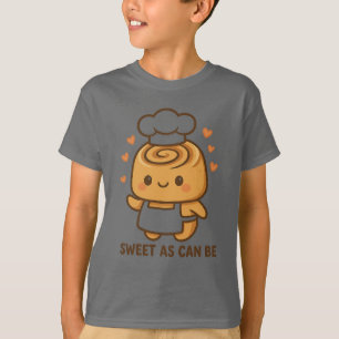 "Schattigee kaneelbroodchef - Kawaii Baking Design T-shirt