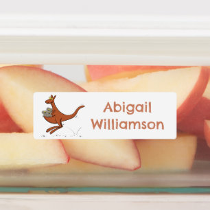 Schattigee kangoeroe en koala's cartoon gepersonal labels