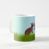 Schattigee kangoeroe mok (Voorkant links)