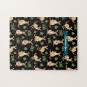 Schattigee Kangoeroe Print Dierenvrienden Wallaby Legpuzzel (Horizontaal)