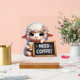 Schattigee kantoor heeft koffieschapen nodig acryl bord