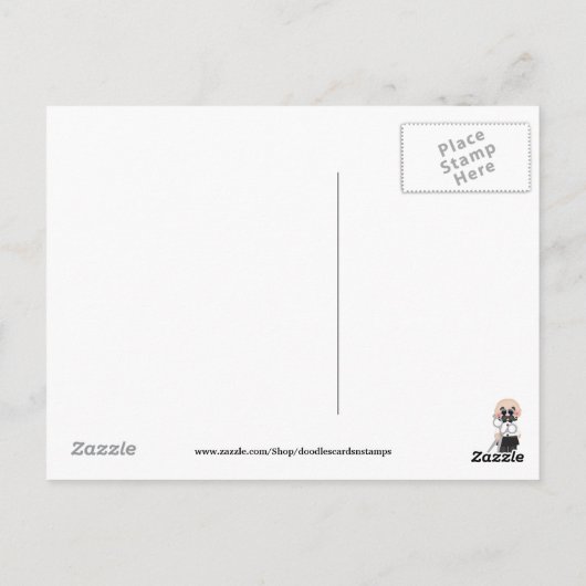 Schattigee kapperszaak Dank u briefkaart (Achterkant)