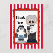 Schattigee kapperszaak Dank u briefkaart (Voorkant)