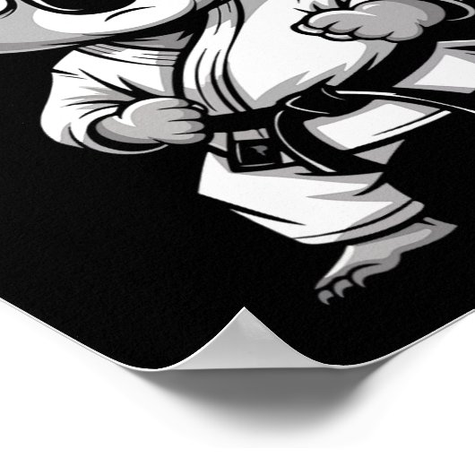 Schattigee Karate Koala Martial Arts Grappig voor Poster (Hoek)