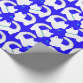 Schattigee kat Chanoeka cadeaupapier (Hoek)