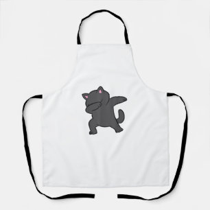 Schattigee kat dabbing cat schort