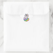 Schattigee kat eenhoorn regenboog ster sticker (Tas)