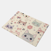 Schattigee Kat eenvoudige huisdier kitten Patroon Deurmat (Schuin)