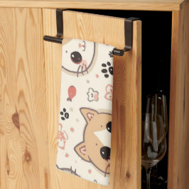 Schattigee Kat eenvoudige huisdier kitten Patroon  Theedoek