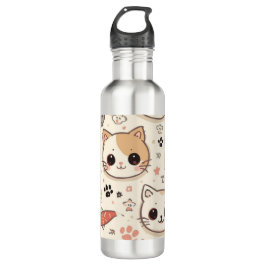 Schattigee Kat eenvoudige huisdier kitten Patroon  Waterfles