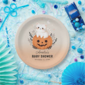 Schattigee kat en pompoen Halloween Baby shower Papieren Bordje