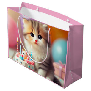 Schattigee kat en taart groot cadeauzakje