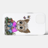 Schattigee kat en vlinder Case-Mate iPhone case (Achterkant (horizontaal))