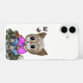 Schattigee kat en vlinder Case-Mate iPhone case (Achterkant (horizontaal))