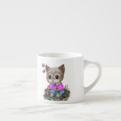 Schattigee kat en vlinder espresso kop (Rechts)